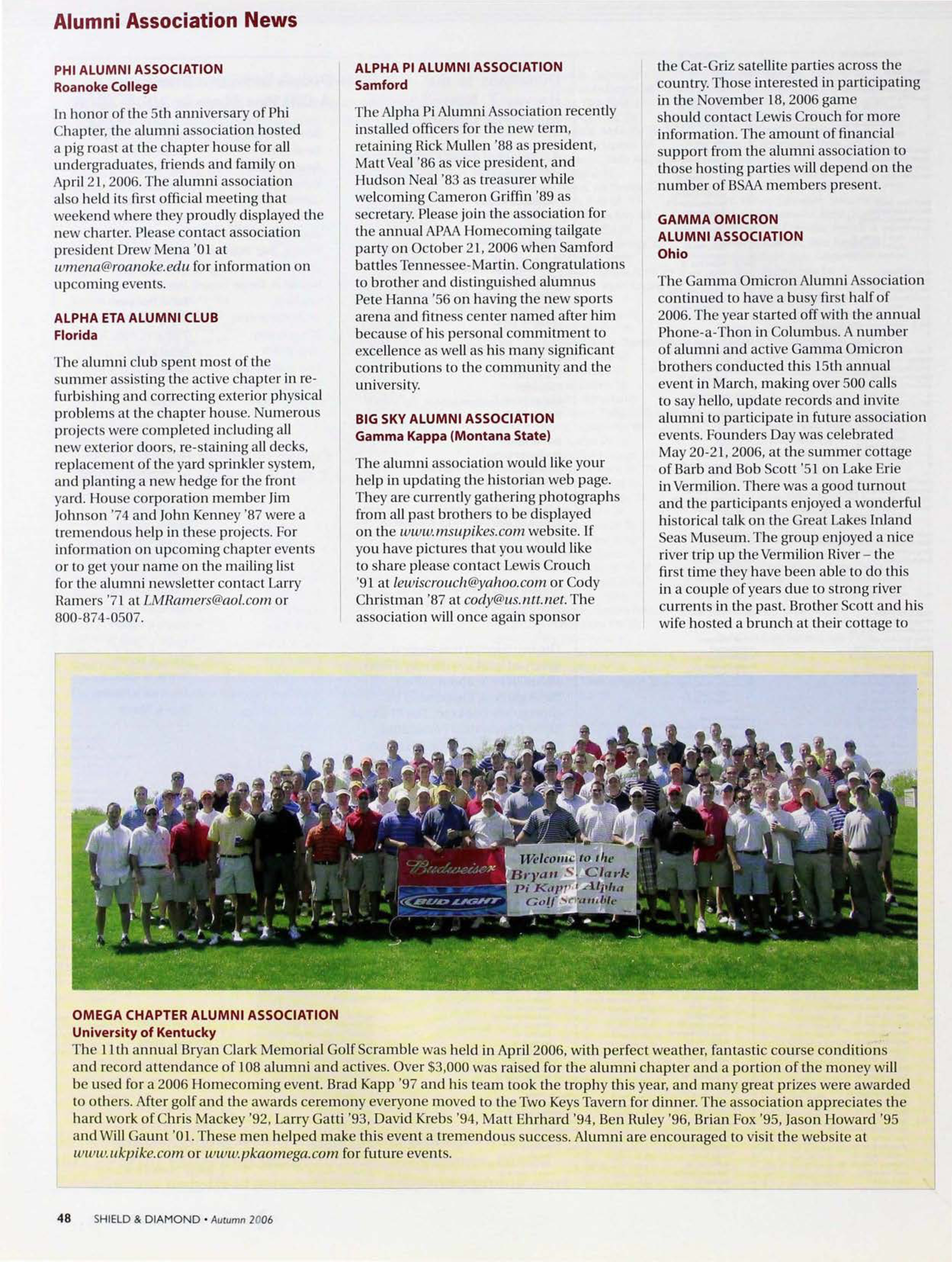 Omega Chapter Alumni Association University of Kentucky